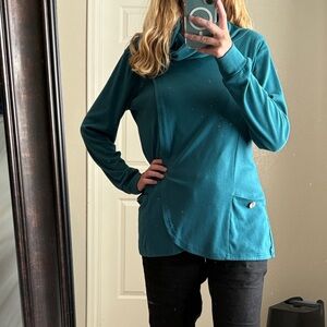 Teal Cowl Neck Sweater